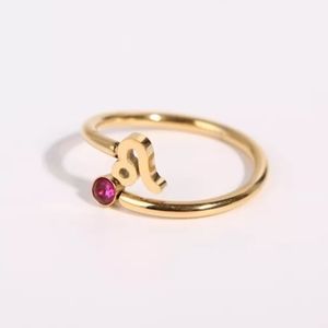 Gold Leo Birthstone Ring